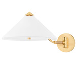 Williamsburg Wall Sconce - Aged Brass / White