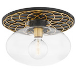 New Paltz Ceiling Light - Aged Brass / Aged Old Bronze / Clear