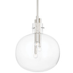 Hempstead Pendant - Polished Nickel / Clear