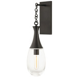 Southold Wall Sconce - Black Brass / Clear