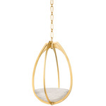 Lloyd Pendant - Aged Brass / Alabaster