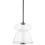 Palermo Pendant - Black Nickel / Clear