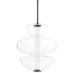 Palermo Pendant - Black Nickel / Clear