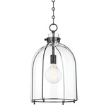 Eldridge Bell Pendant - Old Bronze / Clear