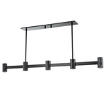 Predock Linear Pendant - Black Brass / Black Marble