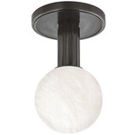 Murray Hill Semi Flush Ceiling Light - Distressed Bronze / Alabaster