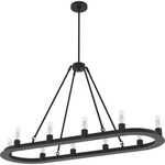 Saddlewood Linear Chandelier - Natural Iron