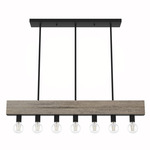 Donelson Linear Chandelier - Rustic Iron / Barnwood