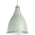 Bluff View Pendant - Brushed Nickel / Soft Sage