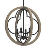 Gablecrest Pendant - Rustic Iron / French Oak
