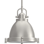 Bridgemoor Pendant - Brushed Nickel / Clear