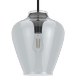 Vidria Pendant - Matte Black / Smoke