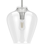 Vidria Pendant - Brushed Nickel / Clear