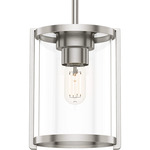 Astwood Mini Pendant - Brushed Nickel / Clear