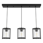 Astwood Linear Pendant - Matte Black / Clear