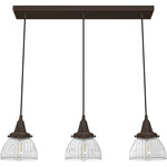 Cypress Grove 3 Light Linear Pendant - Onyx Bengal / Clear