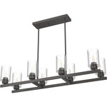 Hartland Linear Chandelier - Noble Bronze / Clear Seeded