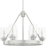 Hartland Chandelier - Brushed Nickel / Clear Seeded