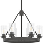Hartland Chandelier - Noble Bronze / Clear Seeded