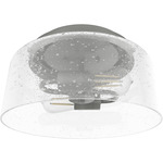 Hartland Ceiling Light - Brushed Nickel / Clear Seeded