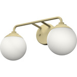 Hepburn Bathroom Vanity Light - Painted Modern Brass / White