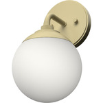 Hepburn Wall Sconce - Painted Modern Brass / White