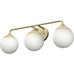 Hepburn Bathroom Vanity Light - Painted Modern Brass / White