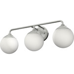 Hepburn Bathroom Vanity Light - Brushed Nickel / White