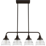 Cypress Grove Linear Chandelier - Onyx Bengal / Clear