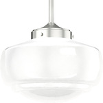 Saddle Creek Convertible Pendant - Brushed Nickel / White