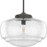 Saddle Creek Convertible Pendant - Noble Bronze / Clear Seeded