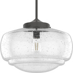 Saddle Creek Convertible Pendant - Noble Bronze / Clear Seeded