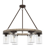 Devon Park Chandelier - Onyx Bengal / Clear