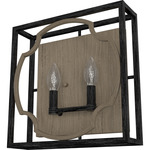 Stone Creek Wall Sconce - Rustic Iron / French Oak