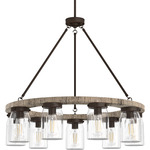 Devon Park Chandelier - Onyx Bengal / Clear