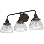 Cypress Grove Bathroom Vanity Light - Onyx Bengal / Clear