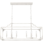 Highland Hill Linear Chandelier - Distressed White