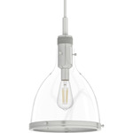 Van Nuys Pendant - Brushed Nickel / Clear