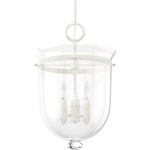 Belltown Pendant - Rustic White / Clear