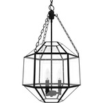 Indria Pendant - Rustic Iron / Clear Seeded