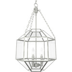 Indria Pendant - Brushed Nickel / Clear Seeded