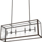 Felippe Linear Chandelier - Onyx Bengal / Clear Seeded