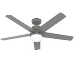 Anorak Outdoor Ceiling Fan with Light - Quartz Grey / Quartz Grey