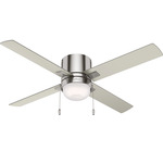 Minikin Ceiling Fan with Light - Brushed Nickel / Matte Nickel