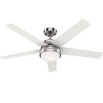Garland Ceiling Fan with Light - Polished Nickel / Fresh White