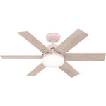 Pacer Ceiling Fan with Light - Blush Pink / Blush Mango Wood