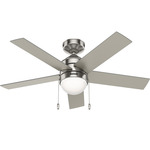 Rogers Ceiling Fan with Light - Brushed Nickel / Matte Nickel