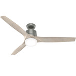 Neuron Smart Ceiling Fan with Light - Matte Silver / Brushed Gray Oak