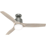 Neuron Smart Ceiling Fan with Light - Matte Silver / Brushed Gray Oak