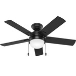 Zeal Ceiling Fan with Light - Matte Black / Matte Black